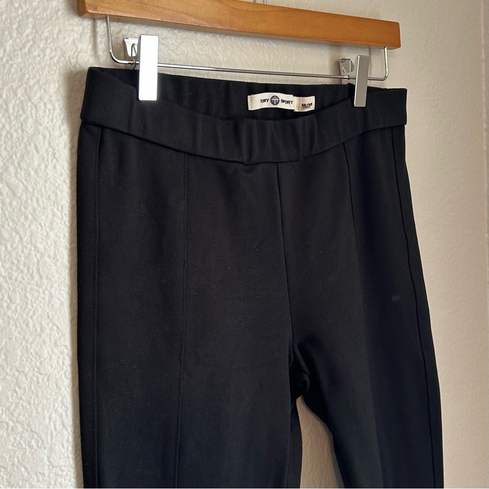 Tory Burch Sport Women’s Ponte Cropped Flare Pull On Pant in Black, Size Medium - Picture 5 of 11